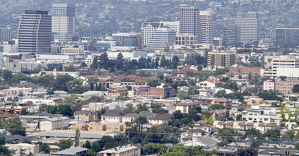 High angle view of Glendale, California