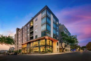 A photo of Noble 2500, a 117-unit, 243-bed community serving the University of Texas at Austin. Student Quarters had acquired the property February of this year. Image courtesy of Student Quarters
