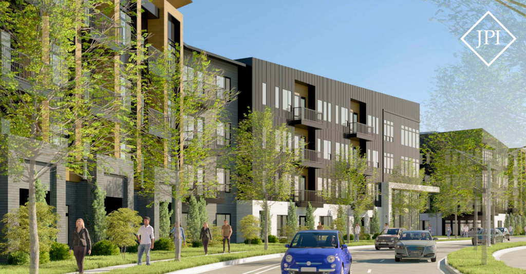 A rendering of Jefferson Pearchon Ranch, a  million, a 342-unit Class A multifamily community to be built by JPI in Austin, Texas.