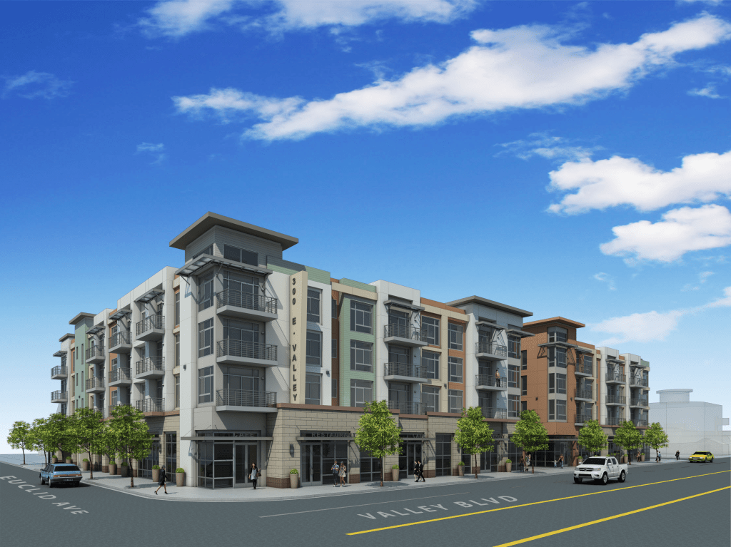 A rendering of 300 E Valley Blvd. in San Gabriel, Calif