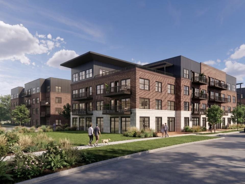 A rendering of The Republic, a planned mixed-use development in Evansville, Ind.
