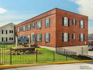 Exterior shot of Worthington Woods, an affordable multifamily property managed by ResidentialOne in Washington, D.C.