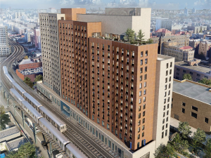 Rendering of River Commons, a 328-unit affordable housing project in South Bronx.