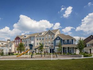 Exterior shot of The Grove Somerset, an upscale community in Somerset, NJ.