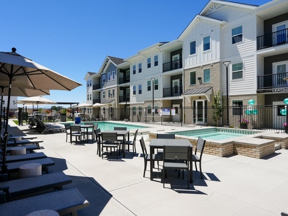 Exterior shot of theMADISON, a community in Syracuse, Utah.