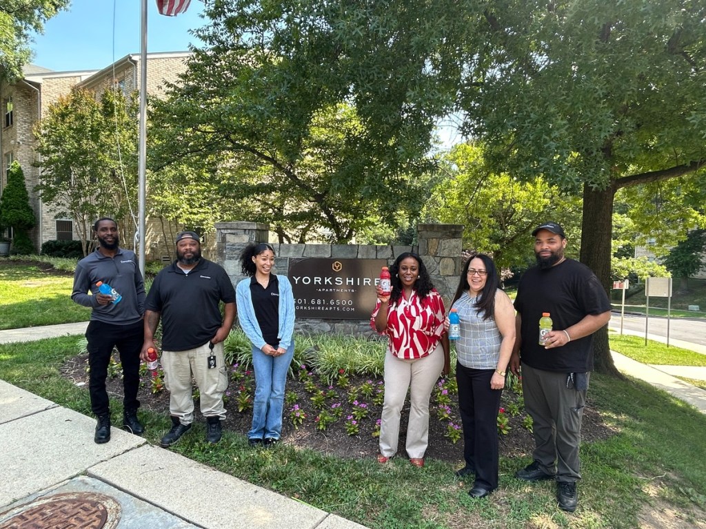The Donaldson Group team at Yorkshire Apartments in Silver Spring, Md.