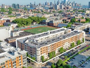 Aerial shot of 1000 Jefferson, a 271-unit community in Hoboken, N.J.