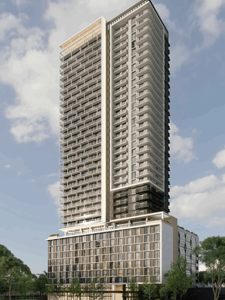 Rendering of Sense22, a 36-story residential tower underway in Miami.