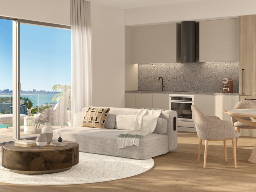 PALMA unit living room rendering