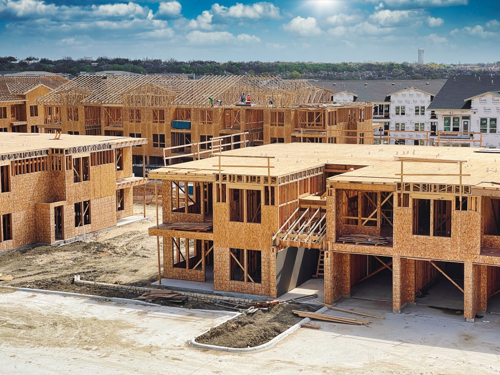 A photo of apartments under construction