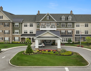 exterior of senior housing living facility in Pennsylvania.