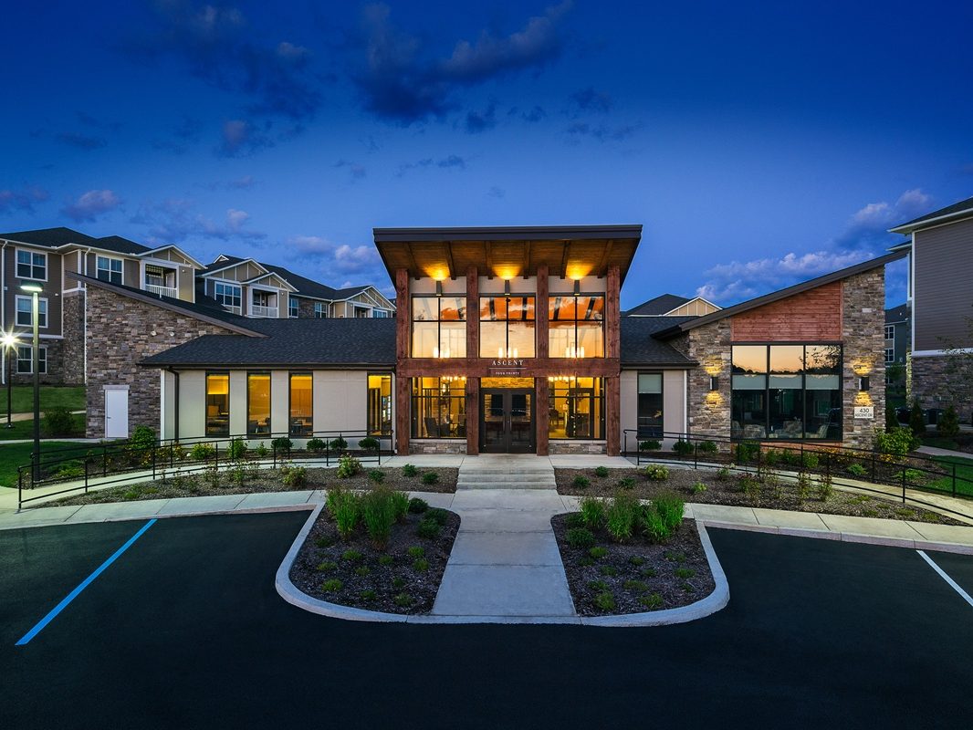 Exterior shot of Ascent 430, a 319-unit community in Wexford, Pa. 