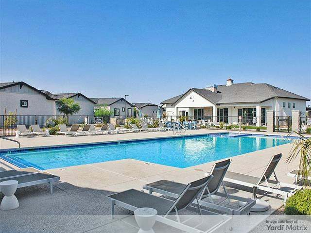 Exterior shot featuring part of the amenity package offered by Bungalows on Camelback, a BTR property in Phoenix.