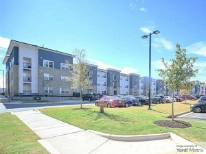 Exterior shot depicting Thrive South End, another fully affordable housing community that is within walking distance of Chapanoke in Raleigh, N.C.