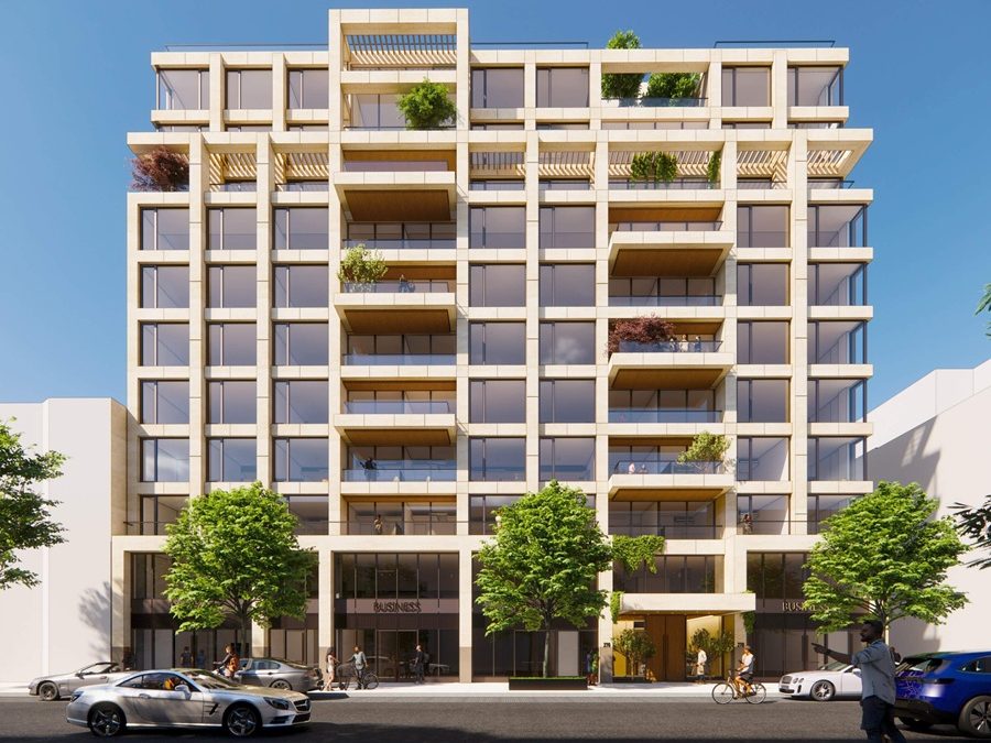 Rendering of the 11-story condo project in West Harlem.