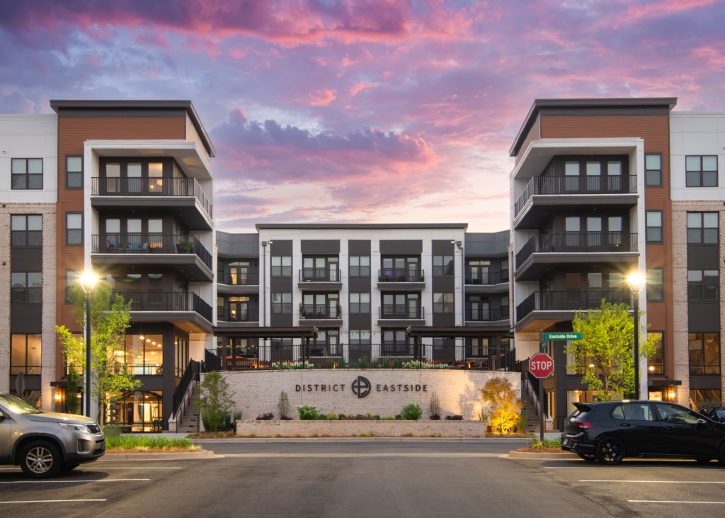 A photo of District Eastside, a 262-unit, luxury multifamily community in Greenville, South Carolina