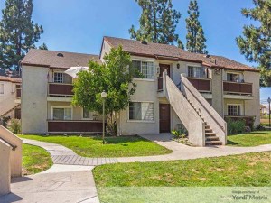 Exterior shot depicting one of the 29 buildings inside the Northwoods Apartments property in Upland, Calif.