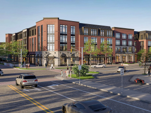 Rendering of Plaza Greene, an upcoming 145-unit, Class A, age-restricted community in Fair Lawn, N.J.