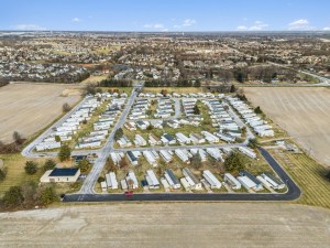 Aerial View of Ponderosa Mobile Home Estates in Dublin, Ohio.