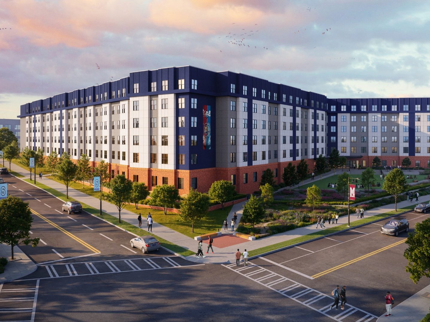 A rendering of 850 West End. Ave., a $147 million, 305-unit, 793-bed student housing community that is being built by Radnor Property Group and partner Madrone Community Development Foundation.