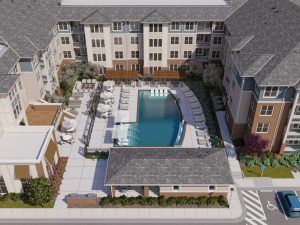 A rendering of Attain at Newtown, an $85.3 million, 320-unit, Class A multifamily community being developed by Bonaventure in Norfolk, Va.