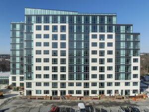 Aerial shot of Miroza at Ridge Hill, a master-planned community in Yonkers, NY.