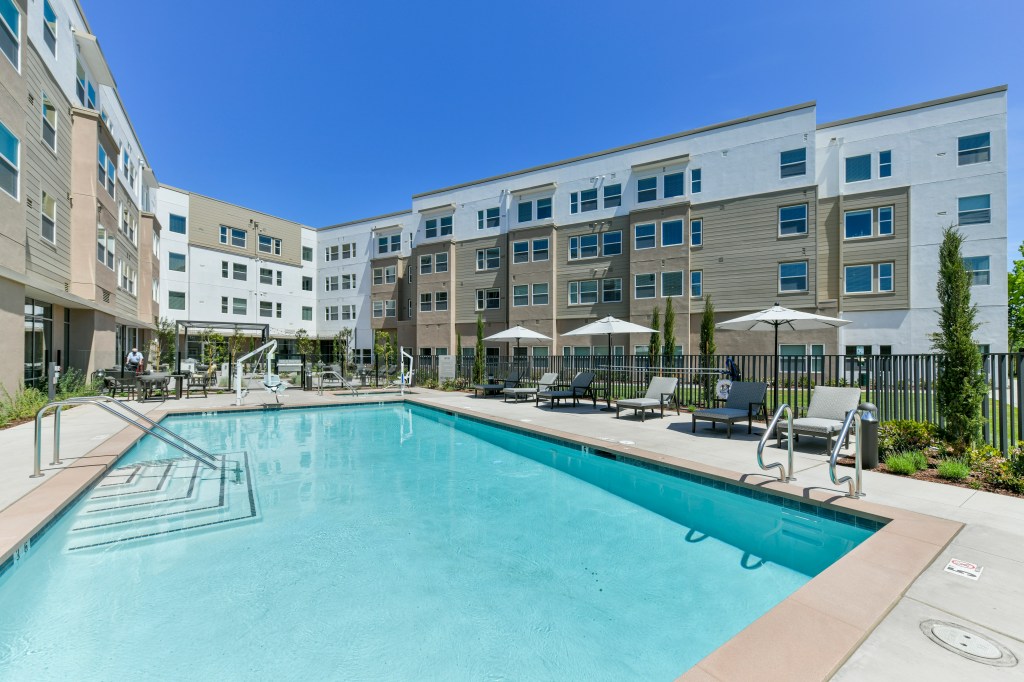 Outside shot of Avella at Almaden, a 200-unit senior community in San Jose, Calif.