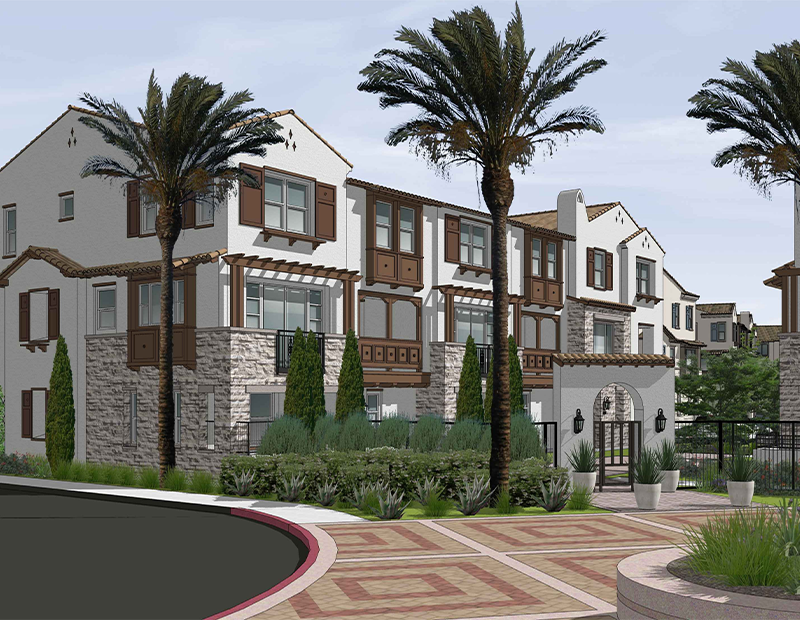 Rendering of BTR Community in Riverside, California.