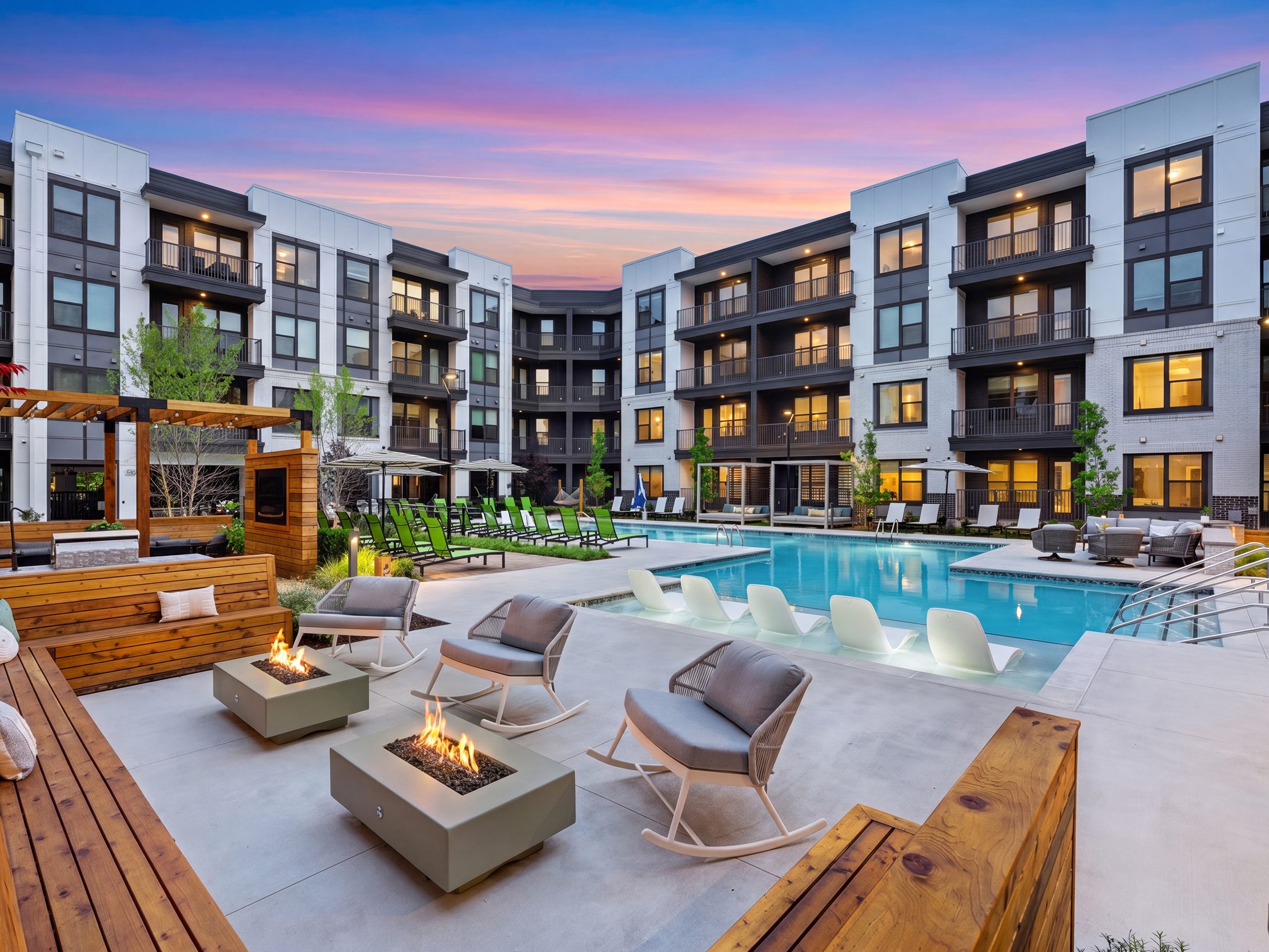 Exterior image of Ellison Cool Springs, a three-building multifamily community in Franklin, Tenn.