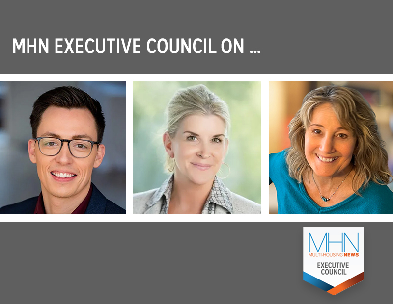 MHN Executive Council featuring headshots of Kassing, Warren and McPeak