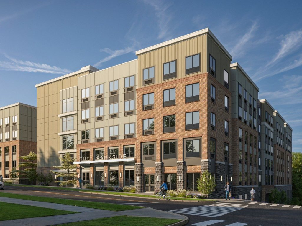 A rendering of the redeveloped Parkside Commons in Syracuse, N.Y.