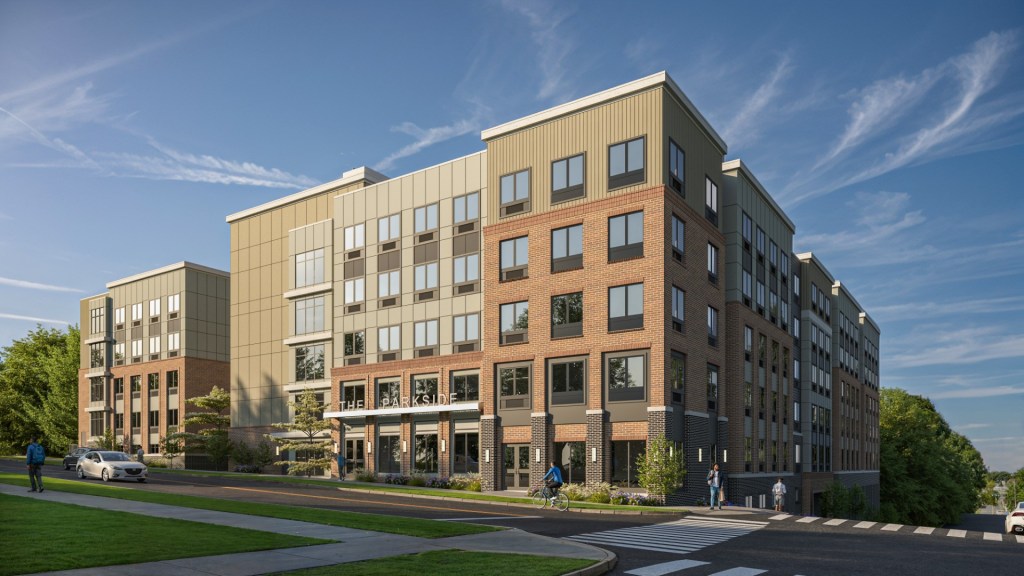 A rendering of the redeveloped Parkside Commons in Syracuse, N.Y.