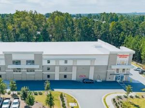 Aerial shot of a 70,907-rentable-square-foot Class A Public Storage facility in Newnan, Ga.