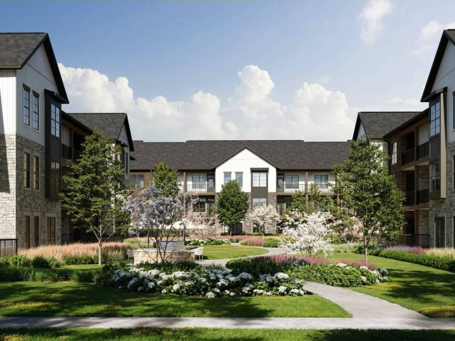 Exterior rendering featuring the buildings of The Statesman, a multifamily project in Gallatin, Tenn.