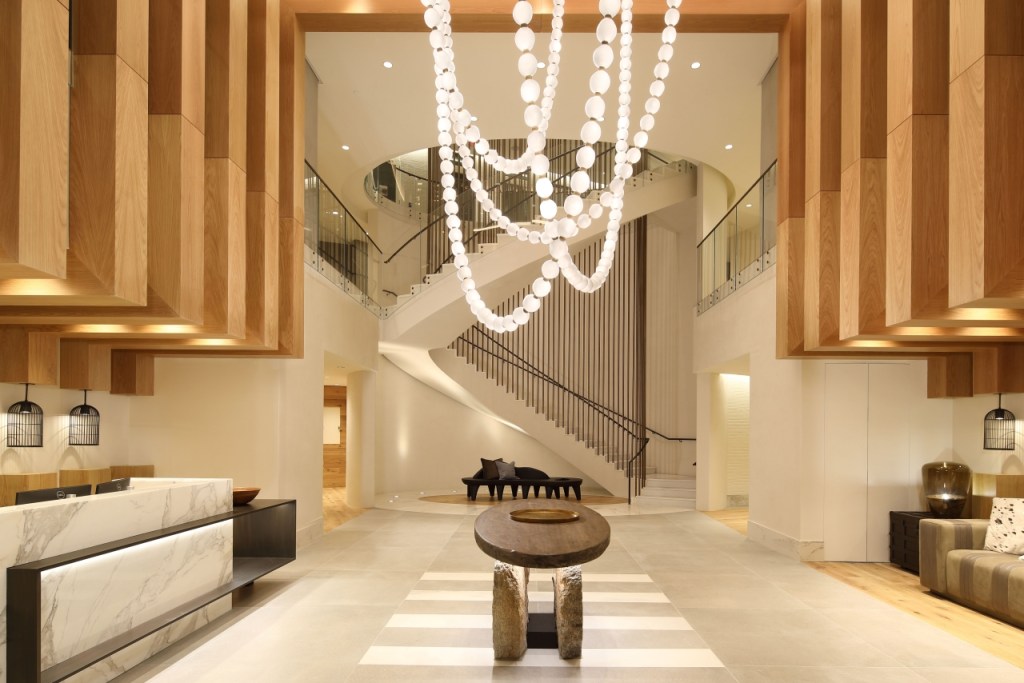 light installation and art in a luxurious residential setting