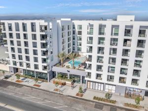 Outdoor shot of The Nash, a 190-unit multifamily community in San Diego.