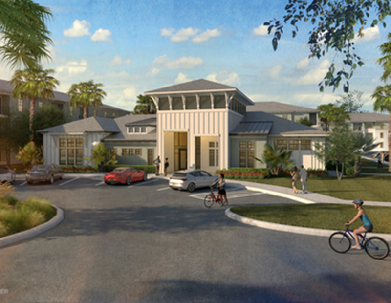 Rendering of the clubhouse at a new community at Tradition in Port St. Lucie, Fla