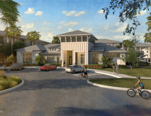 Rendering of the clubhouse at a new community at Tradition in Port St. Lucie, Fla