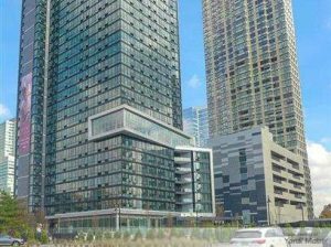 Exterior shot of VYV Apartments North and South, a Jersey City, N.J., community.