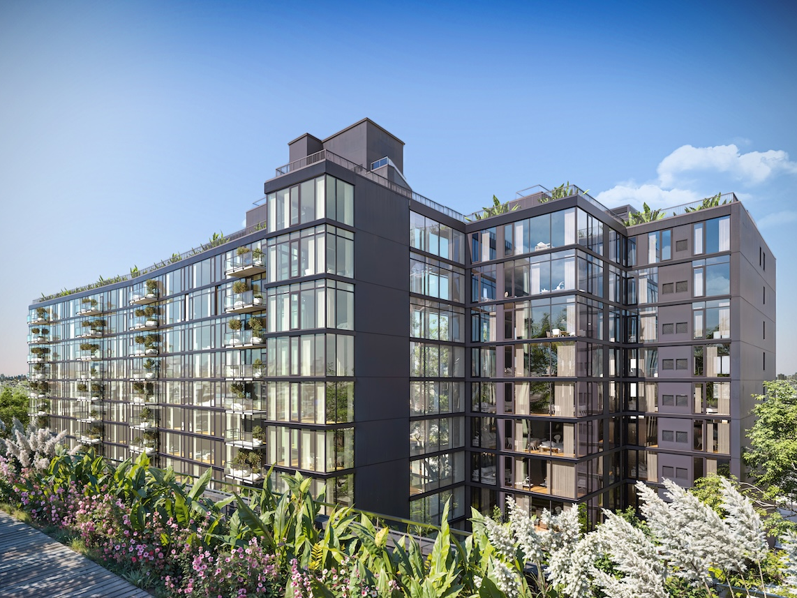 Rendering of 12 Halsey, a 240-unit community in Brooklyn's Bedford-Stuyvesant neighborhood.