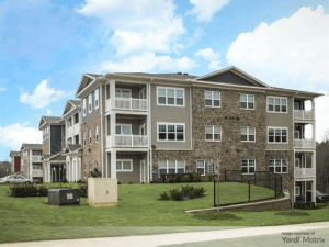 Exterior shot of Ascent Athens, a 24-building garden-style community in Athens, Ga.