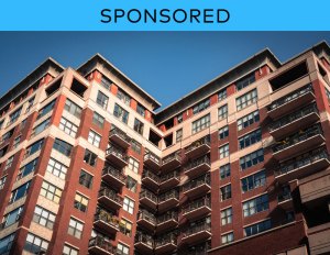 Stock image of apartment buildings