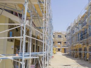 A photo of apartment construction