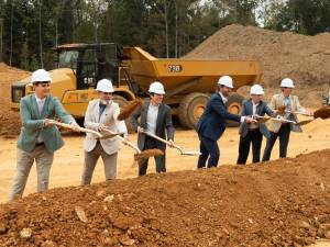 Shot featuring the groundbreaking ceremony for Honeywood Dickson, a multifamily affordable housing project in Dickson, Tenn.