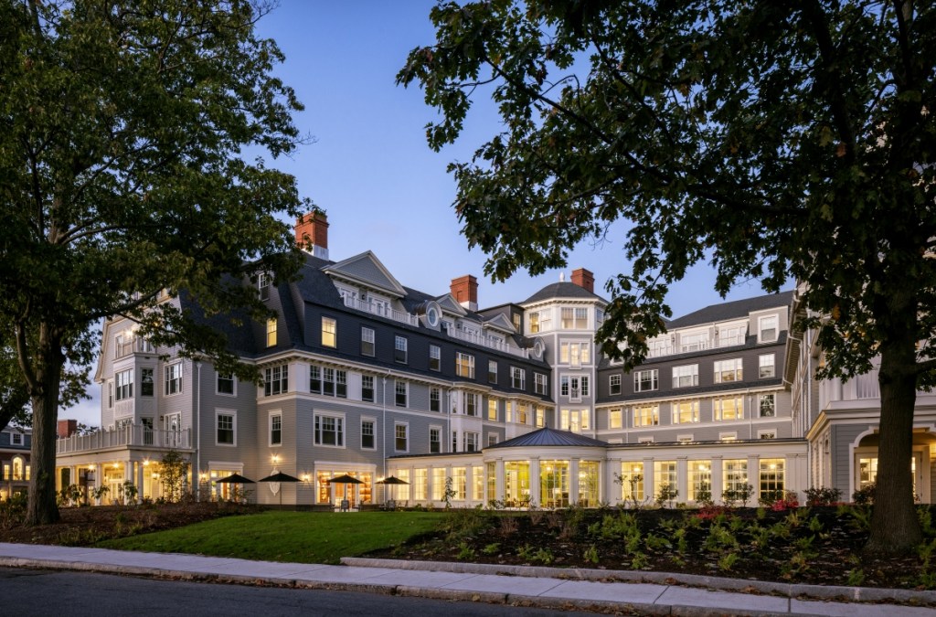 The Newbury of Brookline set against a backdrop of beautiful natural scenery.