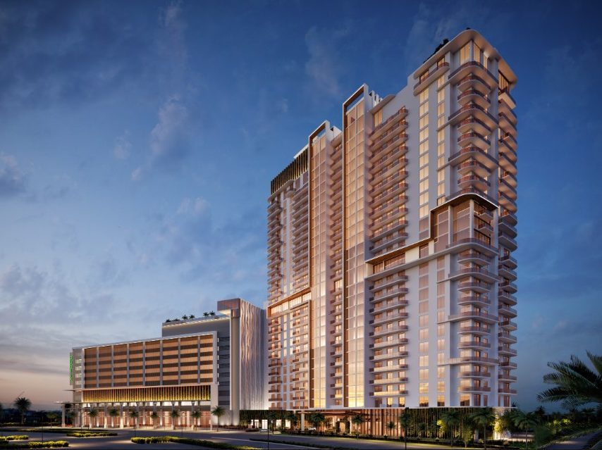 Rendering of Shoma Bay, a condominium tower underway in North Bay Village, Fla.