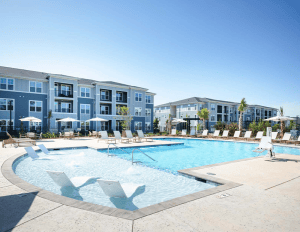 Swimming pool at The Marling at Town Creek in Leland, North Carolina.