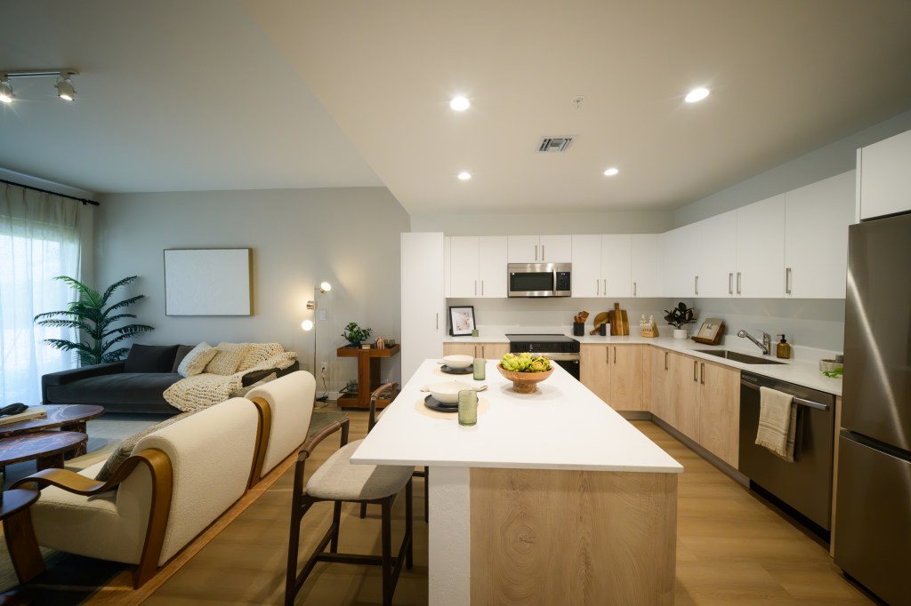 Image with an apartment interior part of Upland Park, a mixed-use community in Miami.
