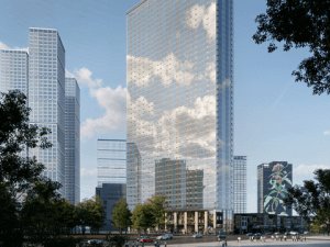 Rendering of Park Tower, a 1,049-unit project in Jersey City, NJ.