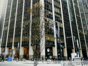 Exterior shot of 100 Wall St., a 29-story office building to be partially turned into a residential community.
